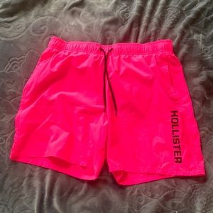 Mens hot pink swim shorts